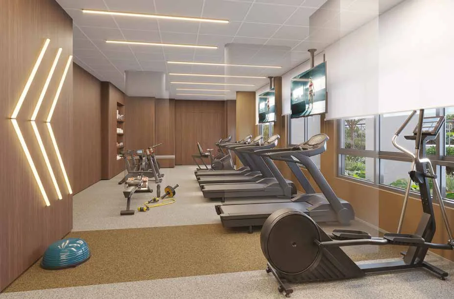 Fitness equipado do Azzure Resort Life Osasco